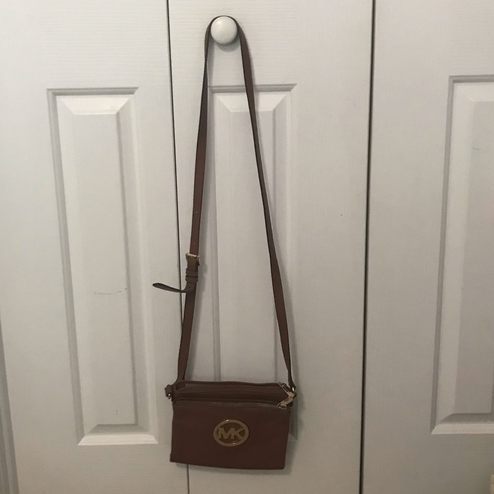MICHAEL KORS BROWN CROSSBODY PURSE